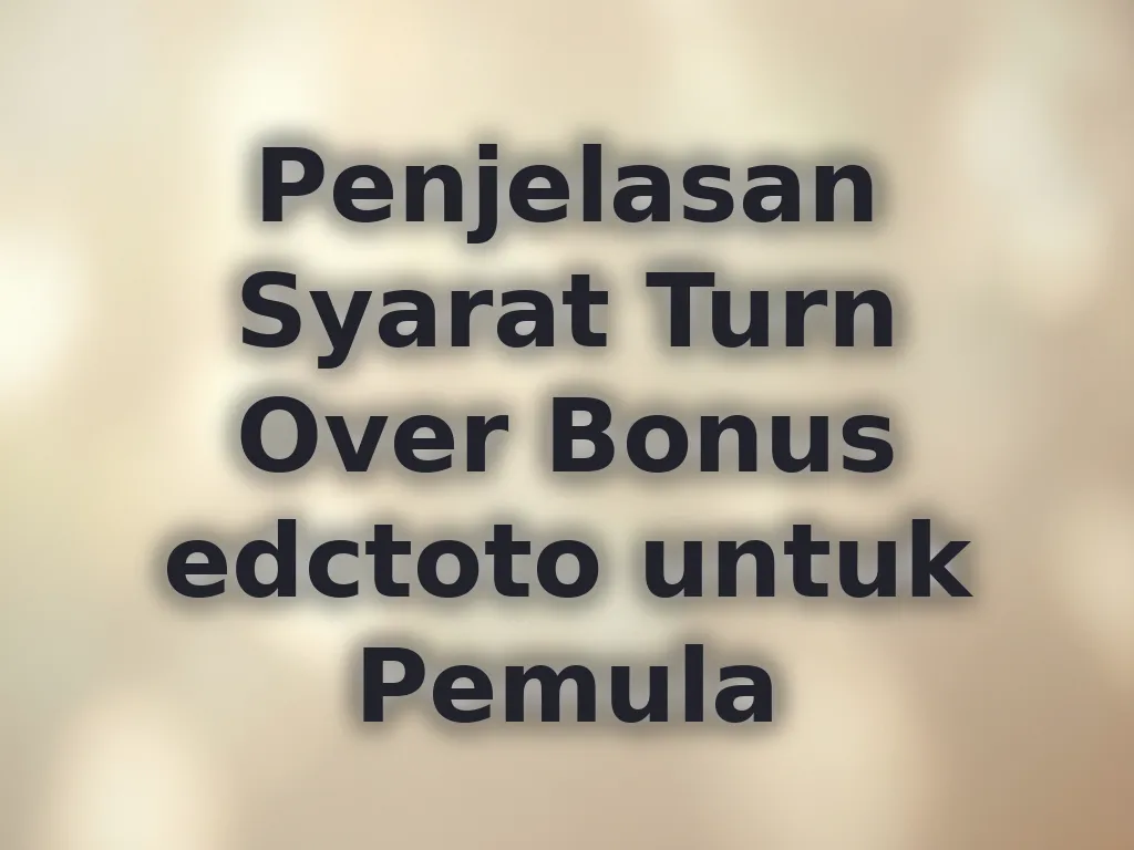 Syarat Turnover